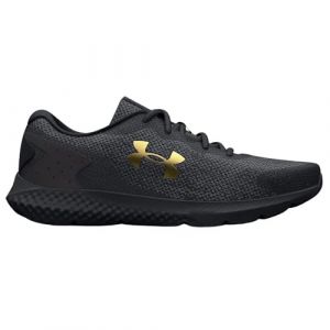 Under Armour Mens Charged Rogue 3 Knit Runners Black/Gold 7 (41)