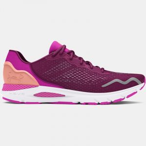 Women's  Under Armour  HOVR? Sonic 6 Running Shoes Purple Gemini / Vivid Magenta / Flare Orange 4.5