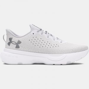 Women's  Under Armour  Infinite Running Shoes White / White / Metallic Silver 8