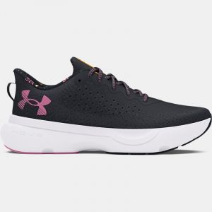 Women's  Under Armour  Infinite Printed Running Shoes Black / Anthracite / Meta Pink 7