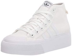 adidas Originals Women's Nizza Platform Mid Sneaker white Size: 6 UK