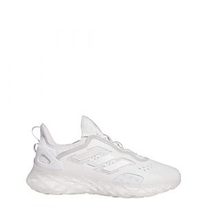 adidas Womens Web Boost Lace Up Sneakers Shoes Casual - White