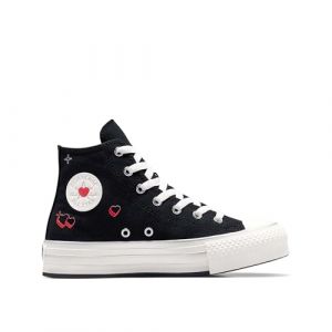 Chuck Taylor All Star Lift Platform Y2K Heart Sneaker Nero da Donna A09121C