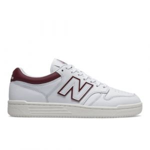 New Balance Men's 480 in White/Red Textile