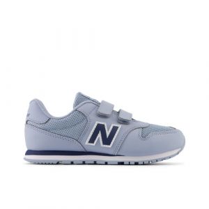 New Balance Kids' 500 Hook & Loop in Grey/Blue Synthetic