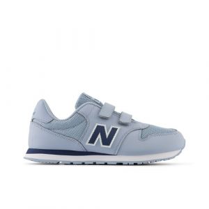 New Balance Kids' 500 Hook & Loop in Grey/Blue Synthetic