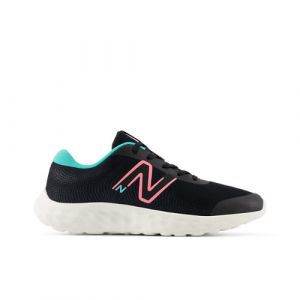 New Balance Kids' 520v8 in Black/Pink/Green Mesh