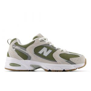 New Balance Unisex 530 in Green/Grey Suede/Mesh