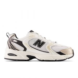 New Balance Unisex 530 in White/Beige/Black Synthetic