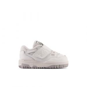 New Balance Infants' 550 Bungee Lace with Top Strap in White Synthetic