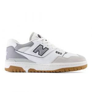 New Balance Unisex 550 in White/Grey Leather