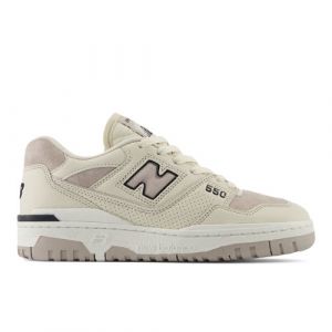 New Balance Women's 550 in Beige/Grey/Black Leather