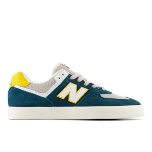 New Balance Men's NB Numeric 574 Vulc in Blue/Yellow Suede/Mesh