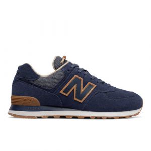 New Balance Unisex 574 Wabi Sabi in Blue/Beige Leather