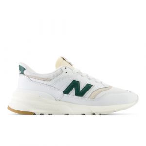 New Balance Unisex 997R in White/Green Suede/Mesh