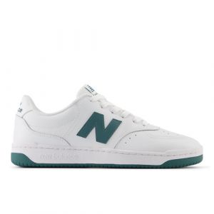 New Balance Unisex BB80 in White/Green Leather