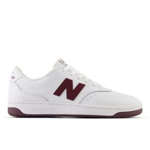 New Balance Unisex BB80 in White/Red Leather