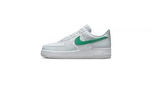 NIKE Air Force 1 '07 Men's Trainers Sneakers Leather Shoes FD0667 (Pure Platinum/Iron Grey/White/Stadium Green 001) UK9.5 (EU44.5)