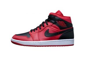 JORDAN unisex high sneakers 554724 660 AIR JORDAN 1 MID size 43 Black / red