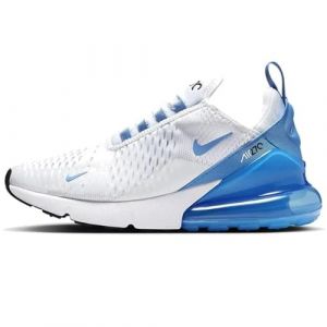 NIKE Air Max 270 Women's Trainers Sneakers Fashion Shoes AH6789 (White/Black/University Blue 118) UK3 (EU36)