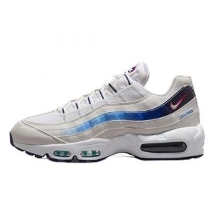 NIKE Air Max 95 ?3 Lions? Men's Fashion Trainers Sneakers Shoes FB3349 (White/Challenge RED/Blue Void/White 100) UK6 (EU40)