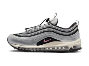 NIKE Air Max 97 Women's Trainers Sneakers Fashion Shoes FD0800 (Black/Metallic Silver/Light Orewood Brown/Desert Berry 001) UK4.5 (EU38)