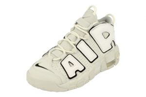 NIKE Air More Uptempo GS Older Kids Fashion Trainers Sneakers Shoes FD0022 (Photon Dust/White/Black/Metallic Silver 001) Size UK4 (EU36.5)