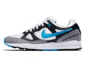 NIKE Air Span II Men's Trainers Sneakers Shoes AH8047 (Black/Dust/White/Laser Blue 001) UK6.5 (EU40.5)