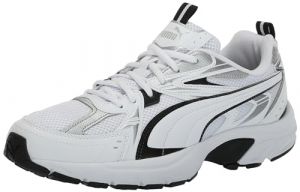 PUMA Men's Milenio Tech Sneaker White Black Silver