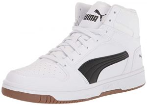 PUMA Men's Rebound Layup Sneaker White Black-Gum