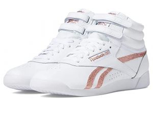 Reebok Freestyle Hi High Top White/Rose Gold 8 B (M)