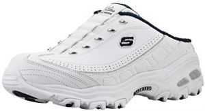 Skechers Sport Women's D'Lites White/Navy Slip-On Mule Sneaker 8 M US