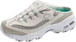 Skechers Sport Women's D'Lites White/Vapor/Silver Slip-On Mule Sneaker 9 W US