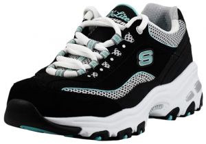 Skechers Women's D'Lites-Life Saver Memory Foam Lace-up Sneaker