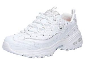 Skechers DLites Glm Womens Runners Chunky Trainers Lace Up White 7 (40)