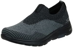 Skechers Men's Gowalk 5 Merrit Stretch Fit Knitted Slip On Running Shoe Sneaker