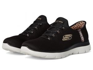 Skechers Women's Summits Leopard Chic Hands Free Slip-ins Sneaker