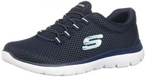 Skechers Womens Summits Bungee Slip-On Trainers - Navy/Light Blue - UK 2.5