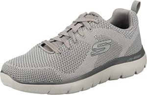 Skechers Mens Summits Br Runners Lace Up Trainers Cushioned Light Grey 10 (45)