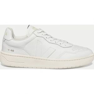 VEJA Women's V-90 Leather Trainers - White -  Size: UK 8