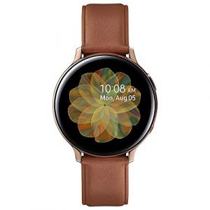 Samsung Galaxy Watch Active2 4G 40mm Stainless Steel - Gold & Brown Bluetooth Smartwatch (Renewed)