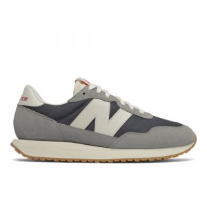 New Balance Men's 237 in Grey/Beige Suede/Mesh