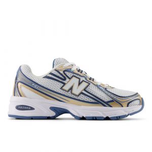 New Balance Unisex 740 in Blue/Brown/White Suede/Mesh