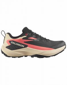 Salomon - GORE-TEX trail running shoes - Genesis GTX W Black / Tender Peach / Fusion Coral for Women 