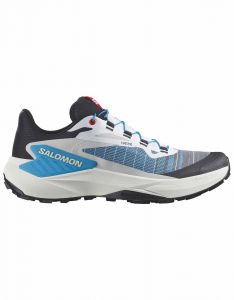 Salomon - Trail running shoes - Genesis M Black / White / Transcend Blue for Men 