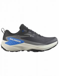 Salomon - GORE-TEX trail running shoes - Genesis GTX M Black / Lunar Rock / French Blue for Men 
