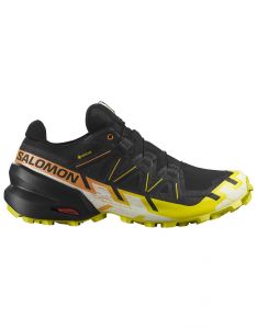 Salomon - Trail running shoes - Speedcross 6 Gtx Black/Sulphur Spring/Bird Of Paradise for Men 