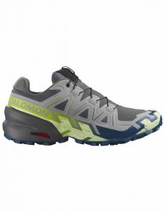 Salomon - Trail running shoes - Speedcross 6 M Castlerock / Lime Cream / Poseidon for Men 