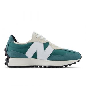 New Balance Unisex 327 in Green/White Suede/Mesh