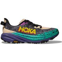 Hoka Speedgoat 6 Womens Trail Running Shoes - Oatmeal/Mountain Iris / UK8